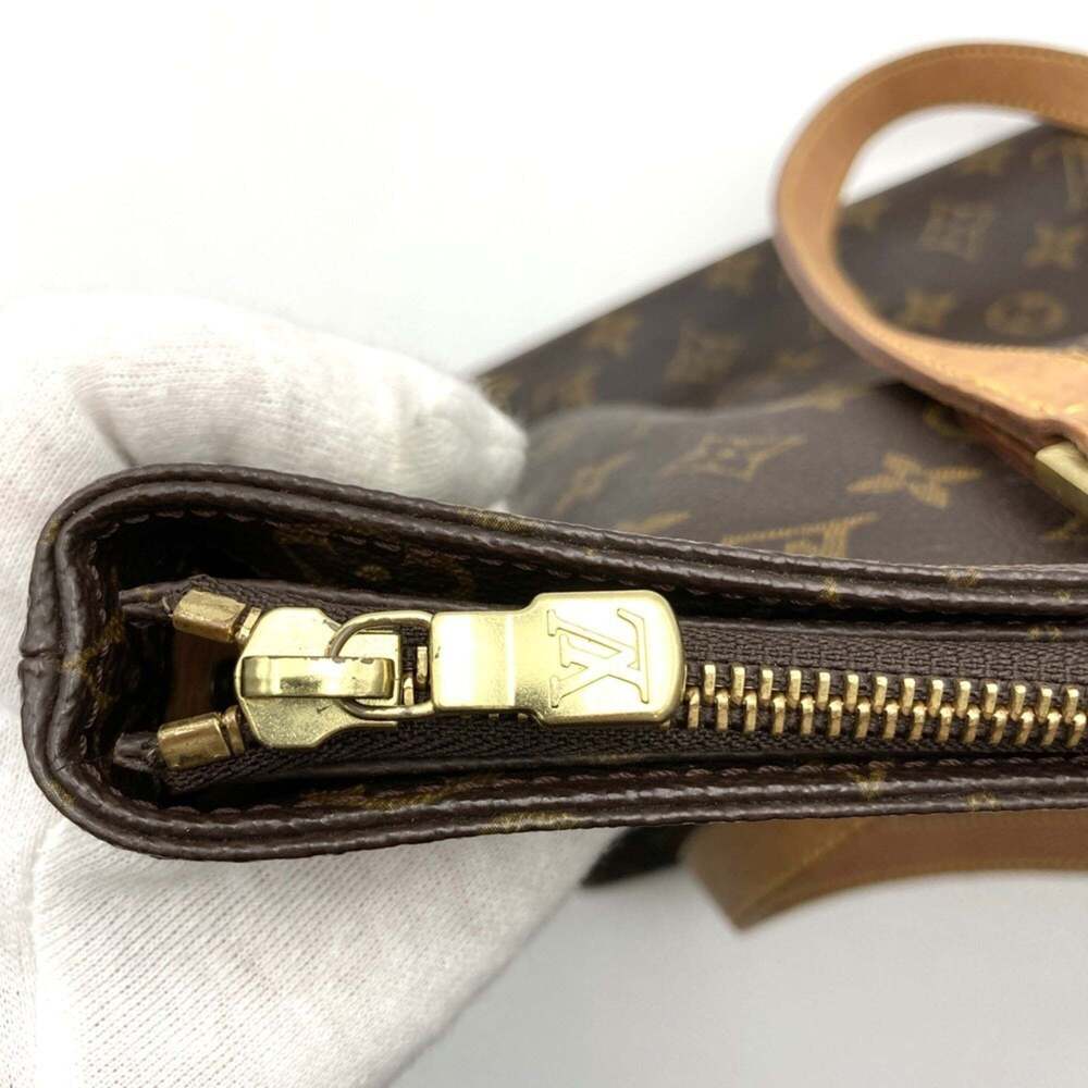 LOUIS VUITTON Authentic Brown Monogram Canvas Tote Bag - Picture 11 of 12